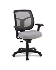 EUTMT9400SR APOLLO MID-BACK MESH CHAIR, SILVER SEAT/SILVER BACK, SILVER BASE