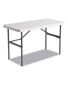 ALE65603 BANQUET FOLDING TABLE, RECTANGULAR, RADIUS EDGE, 48 X 24 X 29, PLATINUM/CHARCOAL