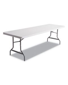 ALE65601 RESIN RECTANGULAR FOLDING TABLE, SQUARE EDGE, 96W X 30D X 29H, PLATINUM