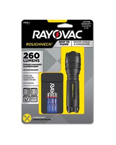 RAYRN3AAABA LED ALUMINUM FLASHLIGHT, 3 AAA BATTERIES (INCLUDED), BLACK