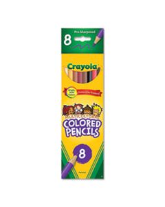 CYO684208 MULTICULTURAL EIGHT-COLOR PENCIL PACK, 3.3 MM, 2B (#1), ASSORTED LEAD/BARREL COLORS, 8/PACK