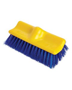 RCP6337BLU BI-LEVEL DECK SCRUB BRUSH, POLYPROPYLENE FIBERS, 10 PLASTIC BLOCK, TAPERED HOLE