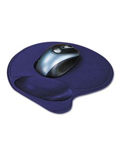 KMW57803 WRIST PILLOW EXTRA-CUSHIONED MOUSE PAD, NONSKID BASE, 8 X 11, BLUE