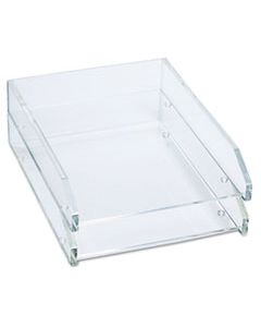 KTKAD15 CLEAR ACRYLIC LETTER TRAY, 2 SECTIONS, LETTER SIZE FILES, 10.5" X 13.75" X 2.5", CLEAR, 2/PACK
