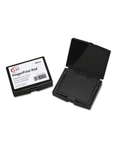 LEE03027 INKLESS FINGERPRINT PAD, 2 1/4 X 1 3/4, BLACK