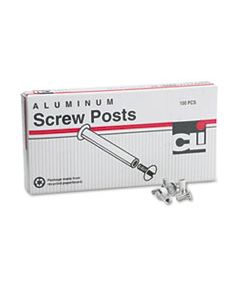 LEO3703L POST BINDER ALUMINUM SCREW POSTS, 3/16" DIAMETER, 1/2" LONG, 100/BOX