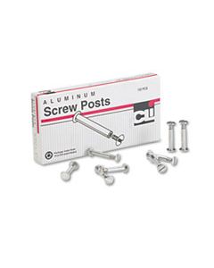 LEO3706L POST BINDER ALUMINUM SCREW POSTS, 3/16" DIAMETER, 1" LONG, 100/BOX