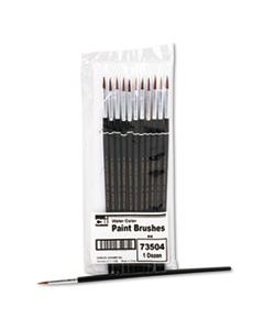 LEO73504 ARTIST BRUSH, SIZE 4, CAMEL HAIR, ROUND, 12/PACK