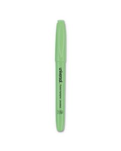 UNV08852 POCKET HIGHLIGHTERS, CHISEL TIP, FLUORESCENT GREEN, DOZEN