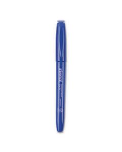 UNV07073 PEN-STYLE PERMANENT MARKER, FINE BULLET TIP, BLUE, DOZEN