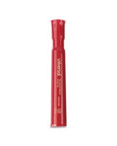 UNV07052 CHISEL TIP PERMANENT MARKER, BROAD, RED, DOZEN