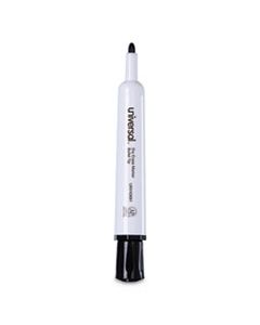 UNV43671 PEN STYLE DRY ERASE MARKER, FINE BULLET TIP, BLACK, DOZEN