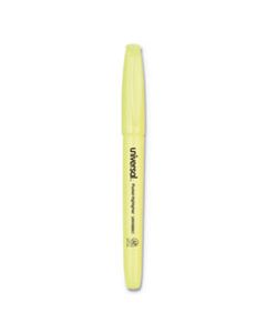 UNV08851 POCKET HIGHLIGHTERS, CHISEL TIP, FLUORESCENT YELLOW, DOZEN