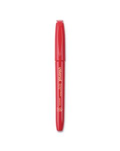 UNV07072 PEN-STYLE PERMANENT MARKER, FINE BULLET TIP, RED, DOZEN