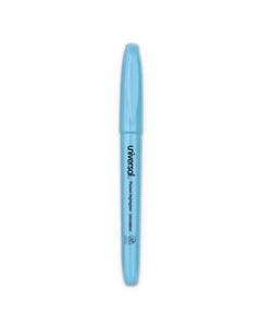 UNV08854 POCKET HIGHLIGHTERS, CHISEL TIP, FLUORESCENT BLUE, DOZEN