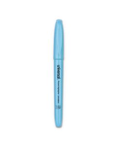 UNV08854 POCKET HIGHLIGHTERS, CHISEL TIP, FLUORESCENT BLUE, DOZEN