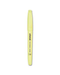 UNV08856 POCKET HIGHLIGHTERS, CHISEL TIP, FLUORESCENT YELLOW, 36/PACK