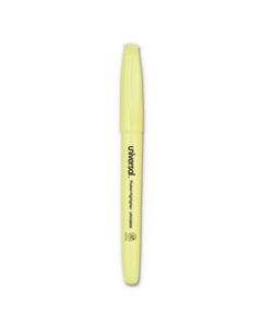 UNV08856 POCKET HIGHLIGHTERS, CHISEL TIP, FLUORESCENT YELLOW, 36/PACK