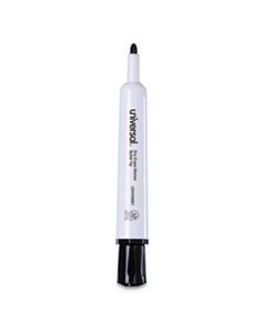 UNV43681 DRY ERASE MARKER, MEDIUM BULLET TIP, BLACK, DOZEN