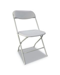 ALEFR9502 ECONOMY RESIN FOLDING CHAIR, WHITE SEAT/WHITE BACK, WHITE BASE, 4/CARTON