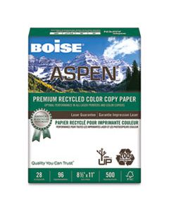 CASACC2811 ASPEN PREMIUM COLOR COPY PAPER, 96 BRIGHT, 28LB, 8.5 X 11, WHITE, 500/REAM