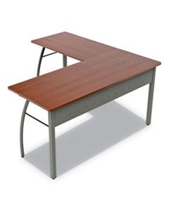 LITTR737CH TRENTO LINE L-SHAPED DESK, 59.13W X 59.13D X 29.5H, CHERRY