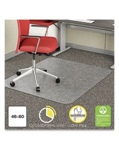 DEFCM11442FCOM ECONOMAT OCCASIONAL USE CHAIR MAT, LOW PILE CARPET, ROLL, 46 X 60, RECTANGLE, CLEAR