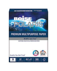 CASPOL8511 POLARIS PREMIUM MULTIPURPOSE PAPER, 97 BRIGHT, 20LB, 8.5 X 11, WHITE, 500 SHEETS/REAM, 10 REAMS/CARTON