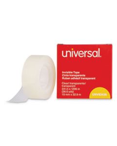 UNV83436 INVISIBLE TAPE, 1" CORE, 0.75" X 36 YDS, CLEAR