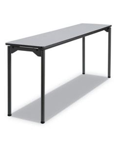 ICE65887 MAXX LEGROOM RECTANGULAR FOLDING TABLE, 72W X 18D X 29-1/2H, GRAY/CHARCOAL