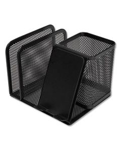 UNV20002 MESH DESK ORGANIZER, 5 3/4 X 5 3/4 X 4 1/8, BLACK