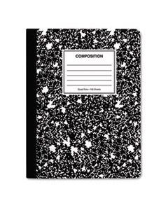 UNV20950 COMPOSITION BOOK, 4 SQ/IN QUADRILLE RULE, BLACK MARBLE, 9.75 X 7.5, 100 SHEETS