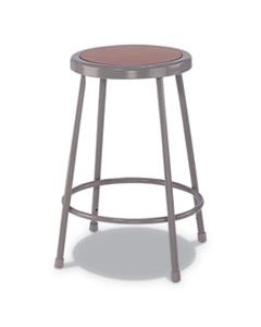 ALEIS6630G INDUSTRIAL METAL SHOP STOOL, 30" SEAT HEIGHT, SUPPORTS UP TO 300 LBS., BROWN SEAT/GRAY BACK, GRAY BASE