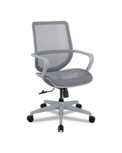 ALEKA14248 ALERA MACKLIN SERIES MID-BACK ALL-MESH OFFICE CHAIR, UP TO 275 LBS., SILVER SEAT/BACK, PEWTER BASE