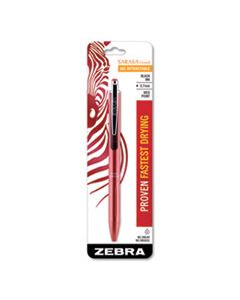 ZEB45311 BLISTER-CARDED SARASA GRAND RETRACTABLE GEL PEN, MEDIUM 0.7MM, BLACK INK, ROSE GOLD BARREL