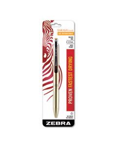 ZEB45511 BLISTER-CARDED SARASA GRAND RETRACTABLE GEL PEN, FINE 0.7MM, BLACK INK, GOLD BARREL