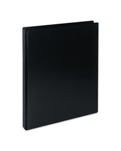 UNV20701 DELUXE ROUND RING VIEW BINDER, 3 RINGS, 0.5" CAPACITY, 11 X 8.5, BLACK