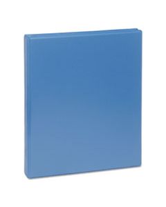 UNV20703 DELUXE ROUND RING VIEW BINDER, 3 RINGS, 0.5" CAPACITY, 11 X 8.5, LIGHT BLUE