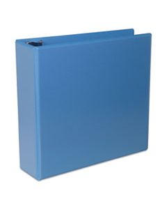 UNV20753 DELUXE ROUND RING VIEW BINDER, 3 RINGS, 3" CAPACITY, 11 X 8.5, LIGHT BLUE