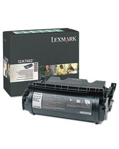 LEX12A7462 12A7462 RETURN PROGRAM HIGH-YIELD TONER, 21000 PAGE-YIELD, BLACK