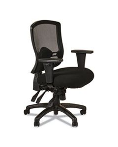 ALEET4217 ALERA ETROS SERIES MID-BACK MULTIFUNCTION WITH SEAT SLIDE CHAIR, SUPPORTS UP TO 275 LBS., BLACK SEAT/BLACK BACK, BLACK BASE