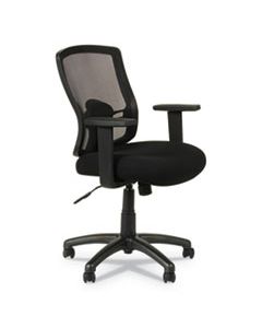 ALEET42ME10B ALERA ETROS SERIES MESH MID-BACK CHAIR, SUPPORTS UP TO 275 LBS., BLACK SEAT/BLACK BACK, BLACK BASE