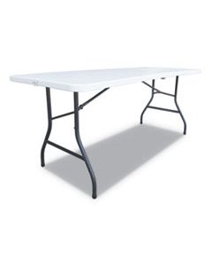 ALEFR72H FOLD-IN-HALF RESIN FOLDING TABLE, 72W X 29 5/8D X 29 1/4H, WHITE