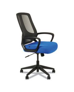 ALEMB4728 ALERA MB SERIES MESH MID-BACK OFFICE CHAIR, SUPPORTS UP TO 275 LBS., BLUE SEAT/BLACK BACK, BLACK BASE
