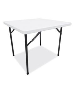 ALEPT36SW SQUARE PLASTIC FOLDING TABLE, 36W X 36D X 29 1/4H, WHITE