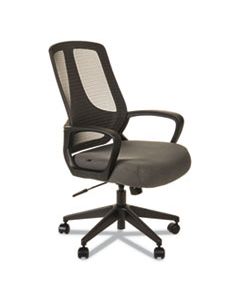 ALEMB4748 ALERA MB SERIES MESH MID-BACK OFFICE CHAIR, SUPPORTS UP TO 275 LBS., GRAY SEAT/BLACK BACK, BLACK BASE
