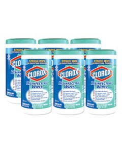 CLO15949CT DISINFECTING WIPES, 7 X 8, FRESH SCENT, 75/CANISTER, 6/CARTON