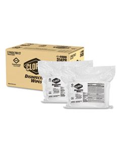 CLO31428 DISINFECTING WIPES, FRESH SCENT, 7 X 8, 700/BAG REFILL, 2/CARTON