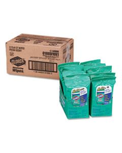 CLO01665 DISINFECTING WIPES ON THE GO, FRESH SCENT, 7 X 8, 9/PACK, 24 PACKS/CARTON