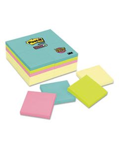 MMM65424SSCYM NOTE PADS OFFICE PACK, 3 X 3, CANARY/MIAMI, 90/PAD, 24 PADS/PACK